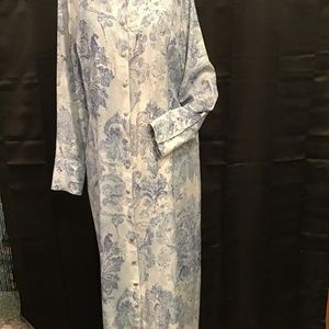 Soft Surroundings dress with snap closure and pockets.